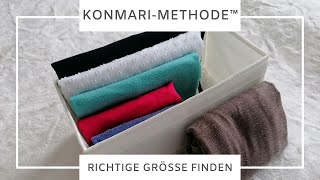 TShirt falten  richtige Größe für die Lade finden  KonMari Technik [upl. by Ahsaek]