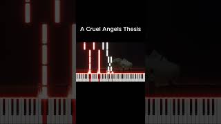 A Cruel Angels Thesis piano music anime evangelion synthesia tutorial [upl. by Etnuahs148]