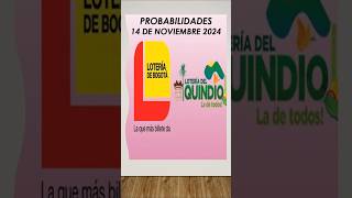 quot🔥 MIX de Loterías y Chances HOY Bogotá y Quindío 🤑  Resultados 14 de noviembre de 2024 shorts [upl. by Vito]