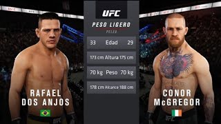 UFC 3  RAFAEL DOS ANJOS vs CONOR McGREGOR ps4 [upl. by Naleag]