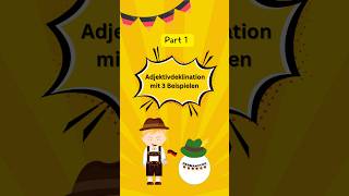 Part 1  Adjektivdeklination mit 3 Beispielen german2you Adjektivdeklination grammatik [upl. by Atews]