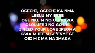 Ogechi feat Davido Remix Lyrics video [upl. by Medina]