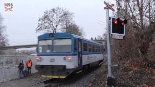 Železniční přejezd Chrudim 2 P5374  9122016  Czech railroad crossing [upl. by Anehsuc]