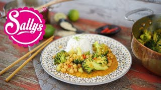 Thai Curry mit Kichererbsen und Reis  schnelles Mittagessen  Sallys Welt [upl. by Kristi117]