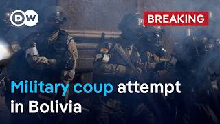 Military coup attempt in Bolivia – President Arce warns of irregular military action  DW News [upl. by Liba]