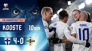 Huuhkajat Highlights 10 min  Suomi–PohjoisIrlanti 4–0  UEFA EURO 2024 karsinnat  17112023 [upl. by Hestia]