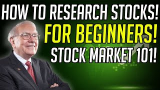 How To Research Stocks For Beginners Stock Market Tips For Beginners [upl. by Naima]