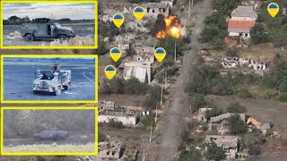 Russian Troops Destroy 17 Ukrainian Vehicles in Brutal Attack [upl. by Josy]