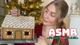 ✨ASMR SUOMI✨ Piparkakkutalo ja höpöttelyä jouluruoasta❤️ decorating a gingerbread house [upl. by Gnoc]