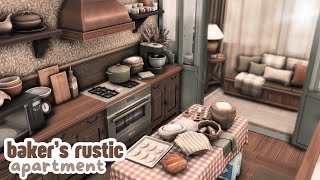 bakers rustic apartment 🥐 The Sims 4 apartment renovation speed build [upl. by Jun]