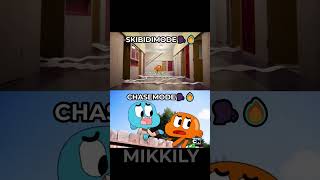 SKIBIDIMODE VS CHASEMODE 🗣️🔥 gumball humor viral [upl. by Sherar500]