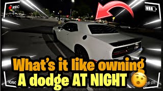 The pain and pros when owning a dodge challenger at night [upl. by Elleirbag391]