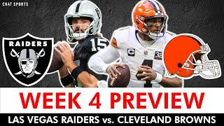 Las Vegas Raiders vs Cleveland Browns Preview Injury Report Analysis amp Prediction  NFL Week 4 [upl. by Onaicilef]