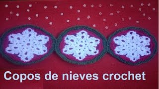 Granny de crochet copos de nieves [upl. by Eleon]