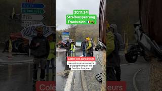 Straßensperrung in frankreich ❗️🇫🇷🚜 bauerndemo demo protest traktor blockade [upl. by Mychal]