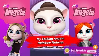 My Talking Angela ❤ Rainbow Makeup [upl. by Blakely]