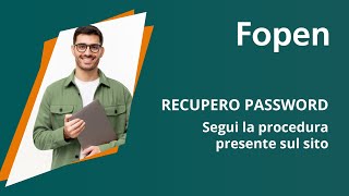 Recupero password segui la procedura presente sul sito [upl. by Tartaglia539]