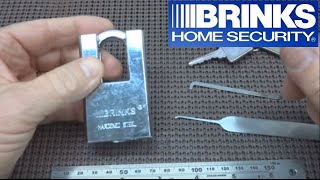 93 Brinks Maximum Security Shrouded Padlock Picked Open [upl. by Milak]