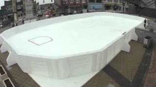 Time lapse Parade plaza rink takes shape [upl. by Alroi]