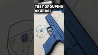 TEST GROUPING AKURASI Convert Kit glock airsoft airsoftpistol pistol vanderism airsoftshorts [upl. by Ailee]