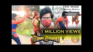 Minnal Murali Vs Ironman  Fight SCENE  Fan made Fight  Minnal Murali [upl. by Hamitaf]