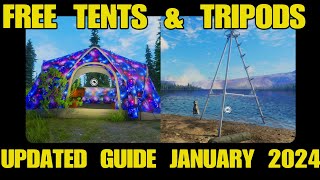 FREE TENTS amp TRIPODS GLITCH 2024 STEP By STEP GUIDE The hunter COTW [upl. by Derwood]