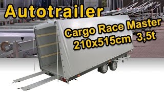 Autotrailer  Cargo Race Master 210x515cm 35t bei KOCH PKW Anhänger Autotransporter [upl. by Eniamreg]