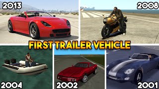 FIRST PLAYER VEHICLE FROM EVERY GTA TRAILER [upl. by Enajyram]