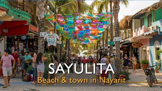 Take a walk from Sayulitas Plaza to Sayulita beach Nayarit Mexico [upl. by Ahsenad]