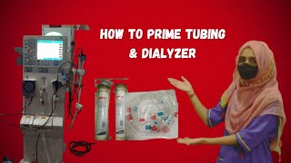 How to prime tubing amp dialyzer DialysisDiary dialysis dialysismachine [upl. by Assina]