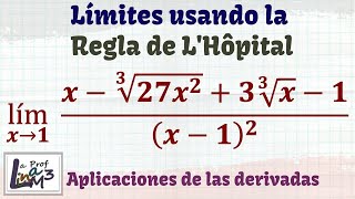 Límites usando la Regla de LHopital  Ejercicio 1  La Prof Lina M3 [upl. by Aniz]