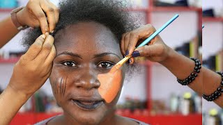 100000000 VIEWS 😳MUST WATCH 👆🏼UNBELIEVABLE 😍BRIDAL MAKEUP AND HAIR TRANSFORMATION FOR DARK SKIN [upl. by Fanchan451]