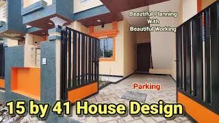 Beautiful 15×41 house plan  1541 house design in single floor  1bhk house 15 by 41 [upl. by Cirred]