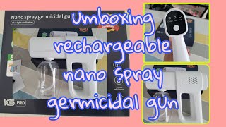 unboxing and testing rechargeable Nano spray germicidal gun [upl. by Denice]