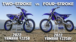 2022 TwoStroke vs FourStroke Yamaha YZ250 vs Yamaha YZ250F [upl. by Asirap]