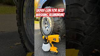 How to Clean Aluminum Truck Rims Fast with a Paint Sprayer and Acid Wash [upl. by Vareck314]