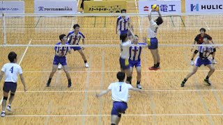 川野琢磨 中上烈 駿台学園 vs 洛南 さくらバレー2024 全国私学 男子バレーボール決勝 第1セット 世代を超えた圧倒的強さ 谷本悦司 Japan volleyball [upl. by Frances]