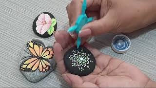 Piedras Pintadas con Mandalas y Mariposas [upl. by Atiuqnahs]