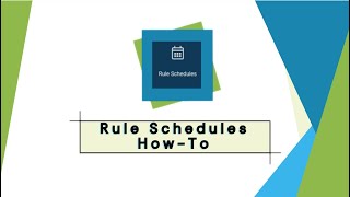 Rule Schedules  Inphonite [upl. by Aneetsirk]