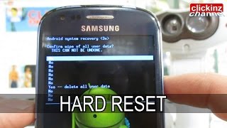 HARD RESET S3 MINI GTi8190 Samsung Galaxy FACTORY Reset ANDROID FORMATEAR RESETEAR PASSWORD UNLOCK [upl. by Yhcir]