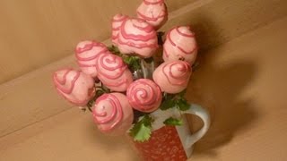 Decorating Strawberries 5 Chocolate Covered Strawberry Roses [upl. by Chien]