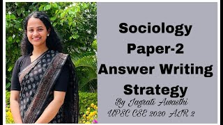 UPSC CSE Sociology Paper 2 Answer Writing Strategy for GS like questions by Jagrati Awasthi IAS [upl. by Gualterio595]