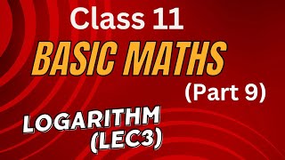 Basic Maths Part 9 Logarithmlec 3 jee mains amp advanced jeemains2025 jeemaths [upl. by Senalda]