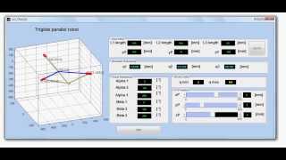 Matlab GUI  3 DOF Triglideparallel robotIKP [upl. by Caswell810]