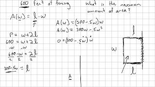 11 1 quadratic functions and maximizing area [upl. by Vernier]