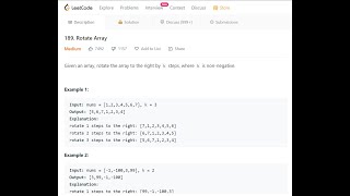 189 Rotate Array  Leetcode Medium  Bangla [upl. by Katzir14]