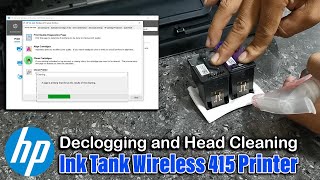 HP Ink Tank Wireless 415 Printer  Printhead Declogging and Head Cleaning Solution [upl. by Accemahs646]