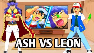 Pokemon react to Ash KetchumshipAsh vs Leon [upl. by Allianora]