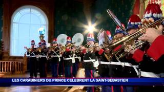 Les carabiniers du Prince fêtent la SaintSébastien [upl. by Suoicserp62]