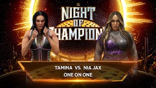 WWE 2K24 Universe Mode  Tamina Vs Nia Jax  Night of Champions [upl. by Ateuqram630]